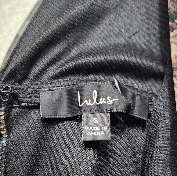 Lulus Sweeping Sensation Black Floral Print Organza Pleated Maxi Dress S Wedding - Picture 10 of 10